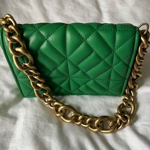 Green Zara bag